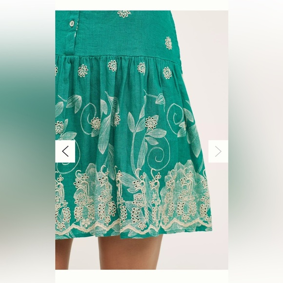 Maeve for Anthropologie Green Pippa Swing Dress - Picture 4 of 12